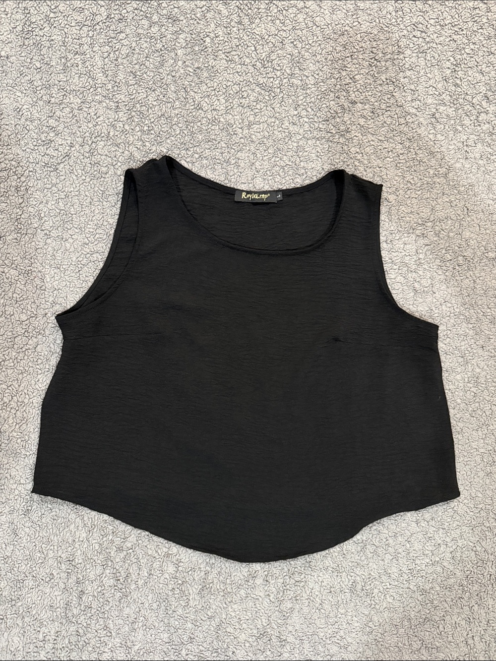 Rylee + Cru Black Sleeveless Crop Tank